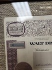 Framed Walt Disney Productions Common Stock Certificate 1960 s Unissued