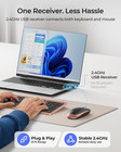 Rechargeable Wireless Keyboard And Mouse Combo  Rose Gold   Black   Quiet  Slim