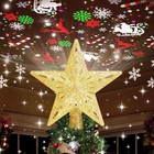 Christmas Tree Topper Projector Snowflake Christmas Star Tree 6 Projection Mode