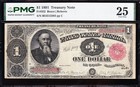 Nice  rare  Bold   Crisp Vf  1891  1 Stanton Treasury Note  Pmg 25  Free Ship 