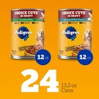 Pedigree Choice Cuts In Gravy Adult Canned Soft Wet Dog Food  24 Count  Pack 1