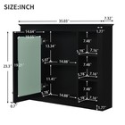 Wall Mounted Bathroom Storage Cabinet W Mirror W 6 Open Shelves