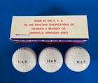3 Louisville Slugger Hillerich   Bradsby Golf Balls Rare Sleeve
