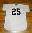 Vintage Buffalo Bisons Ub Bulls Game Worn Used Flannel Wool Baseball Jersey
