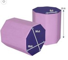 Gymnastics Octagon Mat Foam Pvc Padded Waterproof Zipper Handle Purple pink