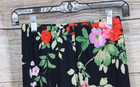 Womens Floral Leggings One Size Black Multi Stretch Casual Pants Soft