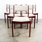 Mid Century Danish Modern Dining Chairs Set 6 Rosewood Firdahls White Denmark