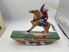 Schylling Roy Rogers   Trigger In Box Vintage Reproduction Wind-up Tin Toy Kids