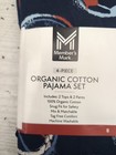 Mm Toddler   Boys 4-piece Organic Cotton Pajama Set Blue Sports  Sz 8