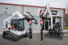 Skid Steer Auger Attachment 10-20 Gpm Auger 2  Hex With 1 2  Hoses And Mount