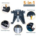 Powertec 80023 Universal 5-in-1 Measuring Gauge - Drill Point  Chisel Angle  Etc