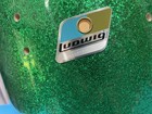 Ludwig 70s 80s Vintage 12    Tom Drum Shell Factory Green Sparkle Nice Clean