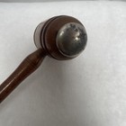 Vintage Judge auctioneer Gavel With Metal Strike Plates