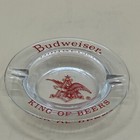 Vintage Original Budweiser King Of Beers Glass Ash Tray 5   