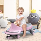 Babyjoy Wiggle Car Ride-on Toy W  Flashing Wheels For Toddlers   Kids Pink