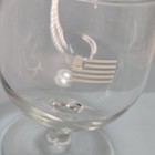 Us Airways Airlines Wine Glass      Footed     Small     4  Tall
