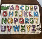 Lot Of Two Wooden Childrens Puzzle Sets Melissa And Doug Letters   Numbers