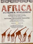 Vintage 1980 Africa Egypt Kenya Nigeria Libia Congo Geographic Map