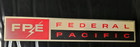 Vintage Federal Pacific Electric Old Metal Advertising Sign Fpe - Free Shipping