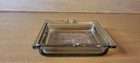 Smoke Gray Glass Ashtray Mcm Vintage Barware