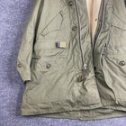 Vtg Military Navy Working Parka Heavy Removable Liner Arl Deck Cold Wool