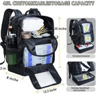Fishing Tackle Backpack With Cooler 45l Large Tackle Bag With 2 Rod Holders     