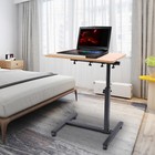 Rolling Laptop Stand Computer Desk Portable Pc Bed Table Height Adjustable