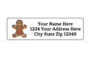 30 Christmas Gingerbread Man Personalized Return Address Labels 1 In X 2 625 In