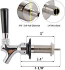 Realplus 2 Pack Draft Beer Faucet With 4 1  Shank  Black Handle And Tap Brush