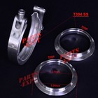 Exhaust Downpipe 2 5inch V-band Clamp   Stainless Steel 2 5    Flange Male-female