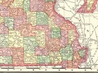 1898 Antique Missouri State Map Rand Mcnally Atlas Map Gallery Wall Decor  1496