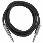 Seismic Audio New 6 Pack Black 1 4  Ts 10  Patch Cables - Guitar - Instrument