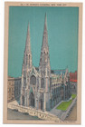 Vintage Linen Postcard St Patrick s Cathedral New York City Manhattan Post Card 