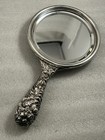 Antique 19th C  Gorham Sterling Silver Art Nouveau Repousse Hand Mirror  300