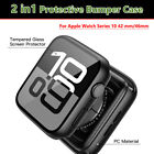 For Apple Watch Series 10 42 46mm Case Pc Cover Tempered Glass Screen Protector