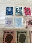 Lot Of 10 Vintage Postage Stamps Romania Used Revenue Stamps