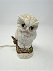 Vintage Retro Owl On Log Lamp Ceramic Mcm Working Light Made Japan 6 
