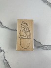Jrl Design Snowman Winter Holiday Wood Rubber Stamp 