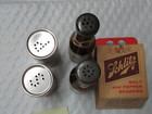 Lot 4 Vintage Schlitz Mini Beer Can   Bottle Salt And Pepper Shakers 1960 s
