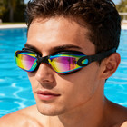Adult Silicone Swimming Goggles Anti-fog Uv-protection Coated