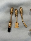 Dollhouse Miniature Brass Fireplace Tools On Stand 1 12 Scale 4 Pc Set  2 