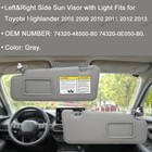 Pair Side Sun Visor W  Light For 2008-2013 Toyotahighlander74320-48500-b0