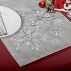  Christmas Table Runner  Snowflake Silver Grey Table Runners  Xmas Holiday 