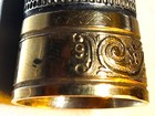 Antique Stern Simmons  9 Gold Plated Thimble Over Sterling Silver 6g