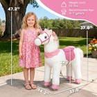Qaba Ride On Unicorn Toy  Plush Baby Rocking Horse For Kids 4-7 Years White