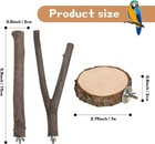 9 Pcs Natural Wood Bird Perch  Wooden Parrot Perch Stand