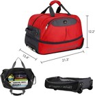 45l Expandable Rolling Wheeled Duffle Bag W wheels Roller Trolley Suitcase Bag 