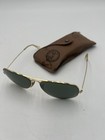     Vintage B l Ray-ban Usa Aviator 62-14 G15 Sunglasses Gold Case Papers