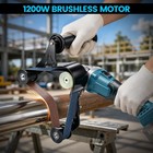 Cordless Pipe Tube Polisher Belt Sander 1200w Brushless 3 Speed For Makita 18v