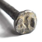 Vintage 1940 Railroad Date Nail  40  Marked Head Antique Railway Track Hardware